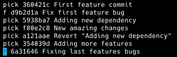 Interactive Rebase Example 1